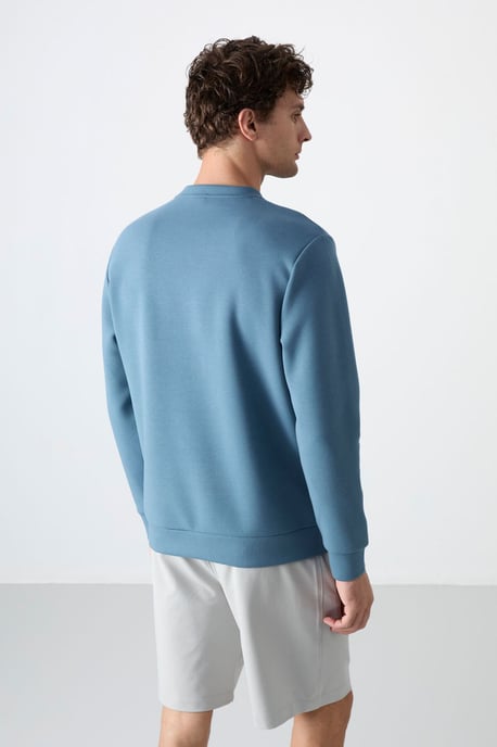 Herren Unifarben Rundhals-Sweatshirt - Image 6