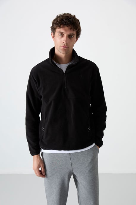 Herren Halbzip-Plüsch-Sweatshirt - Image 3