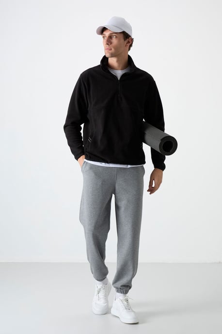 Herren Halbzip-Plüsch-Sweatshirt - Image 5