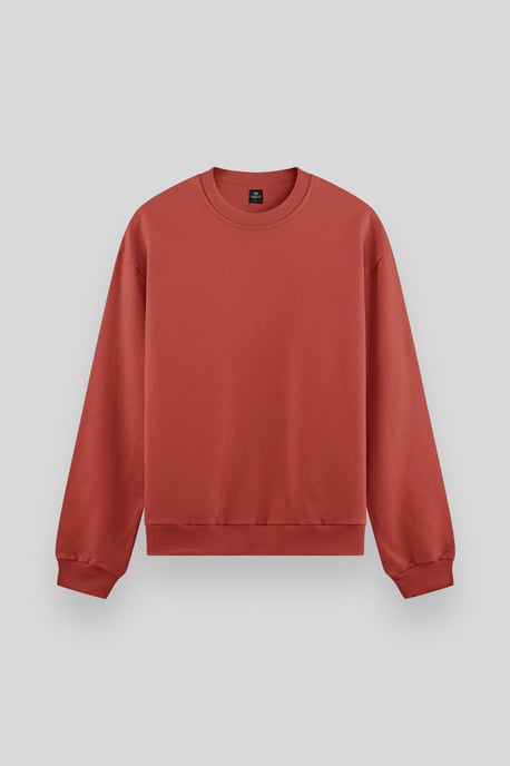 Herren Unifarben Rundhals-Sweatshirt - Image 1