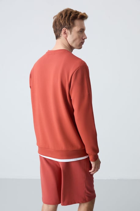 Herren Unifarben Rundhals-Sweatshirt - Image 6