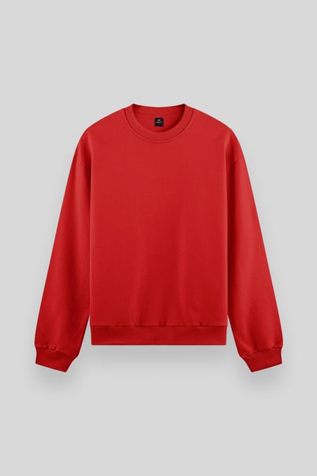 Herren Unifarben Rundhals-Sweatshirt - Image 1
