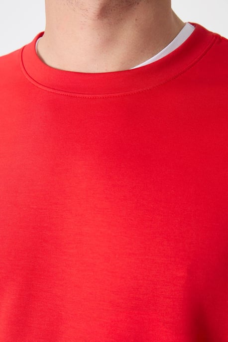 Herren Unifarben Rundhals-Sweatshirt - Image 4