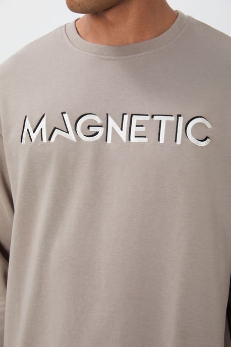 Herren bedruckter Rundhalsausschnitt Pullover - Image 2