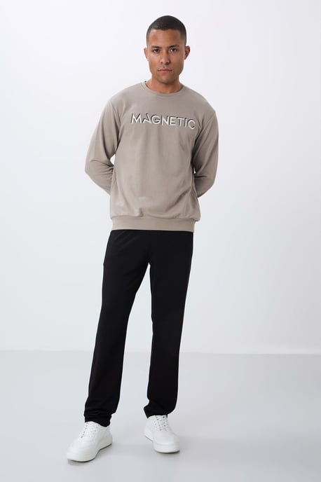 Herren bedruckter Rundhalsausschnitt Pullover - Image 3