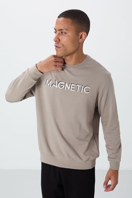 Herren bedruckter Rundhalsausschnitt Pullover - Image 4