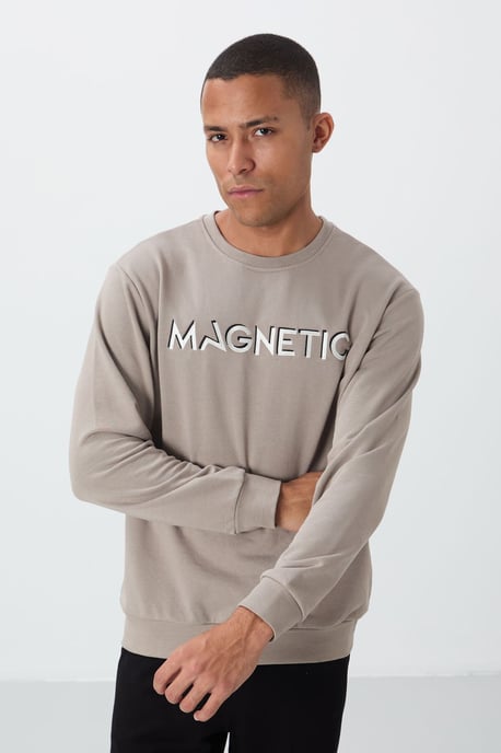 Herren bedruckter Rundhalsausschnitt Pullover - Image 5
