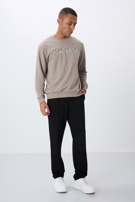 Herren bedruckter Rundhalsausschnitt Pullover - Image 6