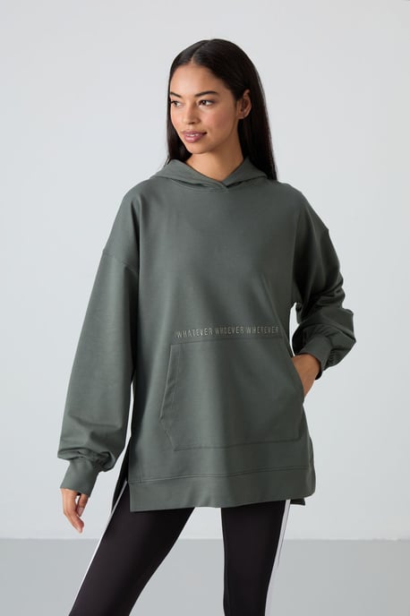 Übergroßer bedruckter Kapuzenpullover - Image 1