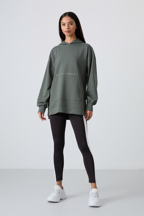 Übergroßer bedruckter Kapuzenpullover - Image 2