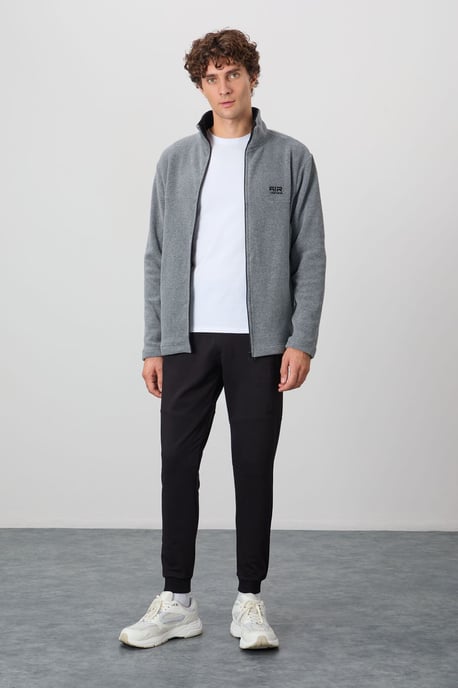 Herren Plüsch-Zipp-Front Sweatshirt - Image 2