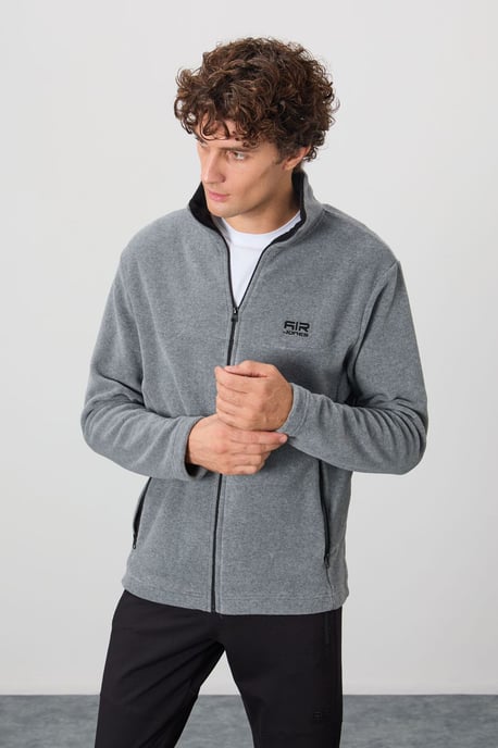 Herren Plüsch-Zipp-Front Sweatshirt - Image 3