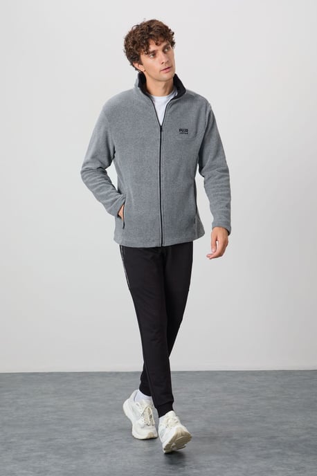Herren Plüsch-Zipp-Front Sweatshirt - Image 4