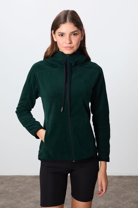 Damen Plüsch Zip-Hoodie Sweatshirt - Image 2