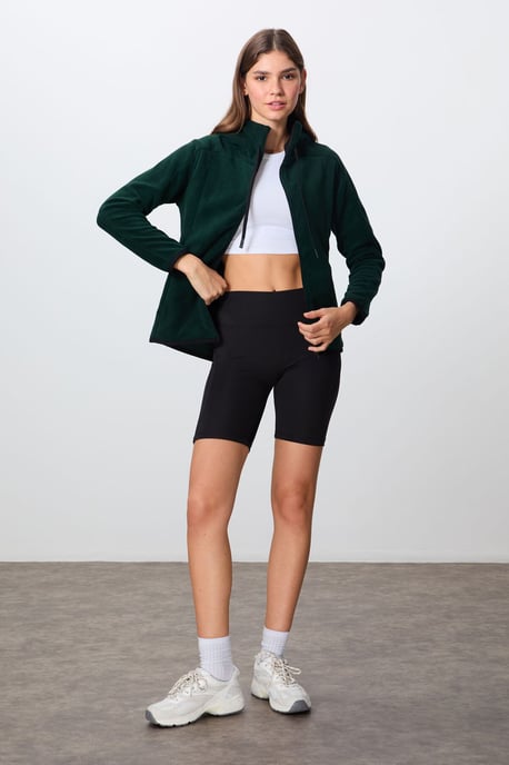 Damen Plüsch Zip-Hoodie Sweatshirt - Image 3