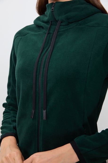 Damen Plüsch Zip-Hoodie Sweatshirt - Image 5