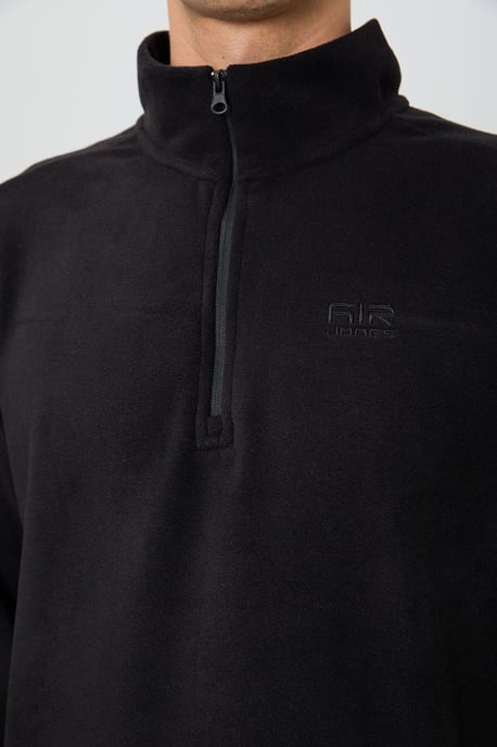 Herren Plüsch Halbzip Sweatshirt - Image 3