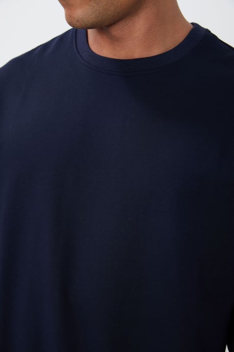 Herren Unifarben Rundhals-Sweatshirt - Image 3