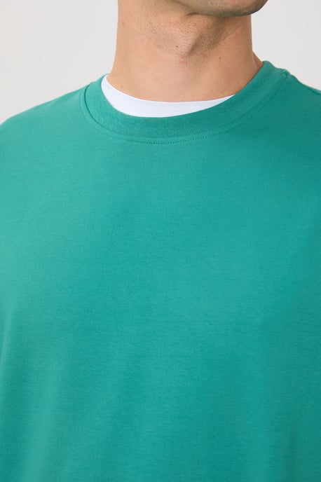 Herren Unifarben Rundhals-Sweatshirt - Image 4