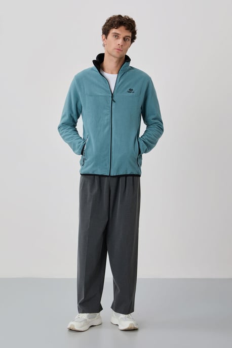 Herren Plüsch Zip-Front Sweatshirt - Image 2