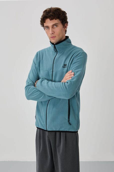 Herren Plüsch Zip-Front Sweatshirt - Image 5