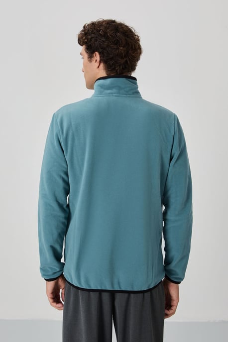 Herren Plüsch Zip-Front Sweatshirt - Image 6