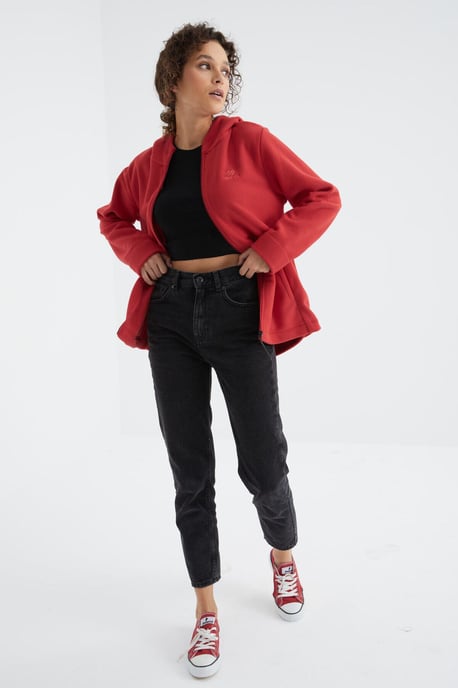 Damen Kapuzenzip-Sweatshirt - Image 2