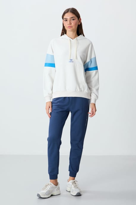 Übergrößen-Farbblock-Hoodie mit Tasche - Image 3