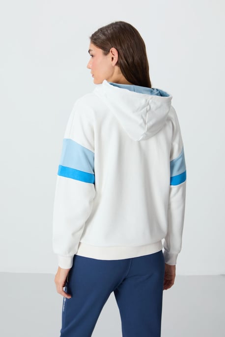 Übergrößen-Farbblock-Hoodie mit Tasche - Image 5