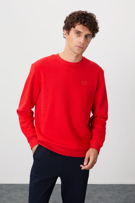 Herren Sweatshirt mit regulärem Schnitt und Rundhalsausschnitt - Image 1