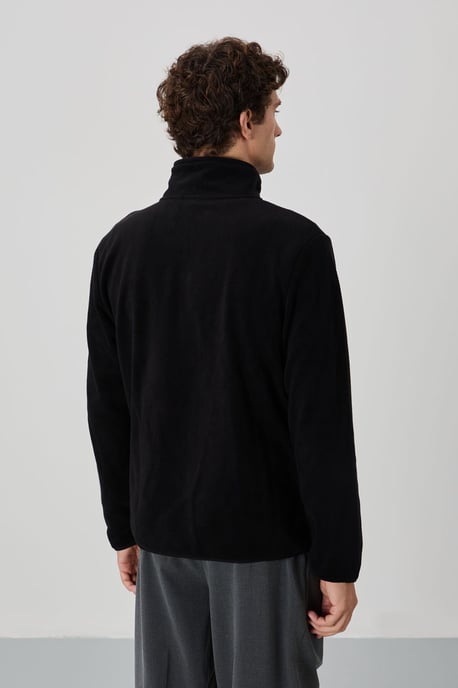 Herren Plüsch Zip-Front Sweatshirt - Image 5