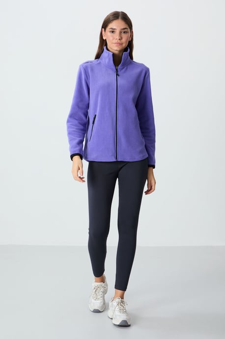 Damen Fleece Zip-Front Sweatshirt - Image 2
