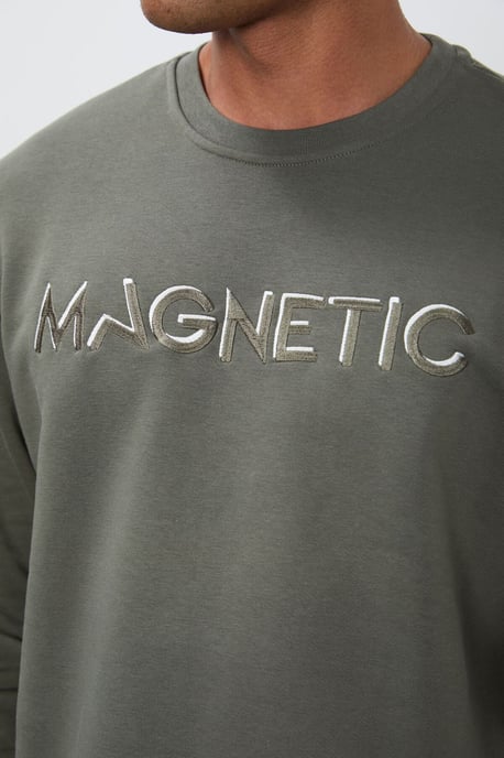 Herren Sweatshirt mit Rundhalsausschnitt und Print - Image 2