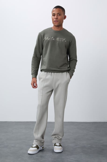 Herren Sweatshirt mit Rundhalsausschnitt und Print - Image 3