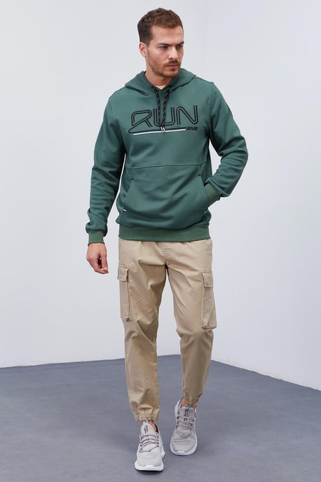 Herren Kapuzensweatshirt mit Logo-Print - Image 2