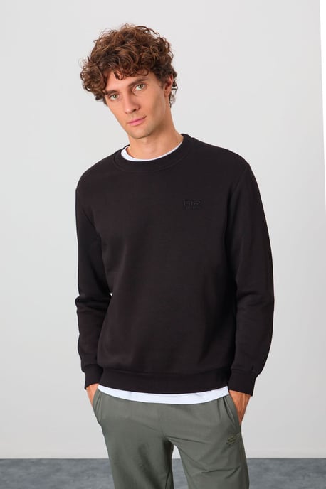 Herren Regular Fit Rundhals Sweatshirt - Image 1