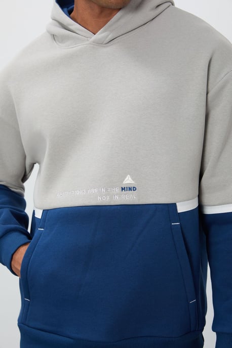 Herren Farbblockiertes Kapuzensweatshirt - Image 2