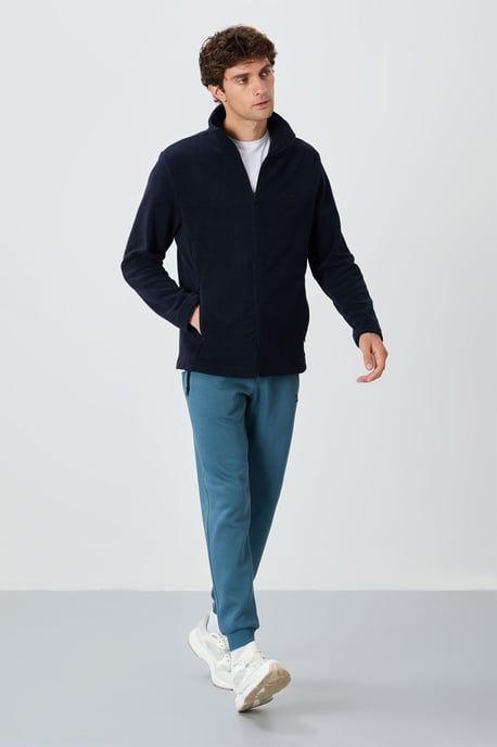 Herren Plüsch Zip-Front Sweatshirt - Image 3