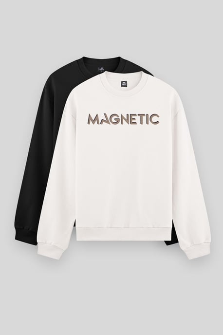 Herren bedruckter Rundhalsausschnitt Pullover - Image 1