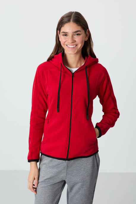 Damen Fleece Kapuzen-Sweatshirt mit Reißverschluss - Image 1
