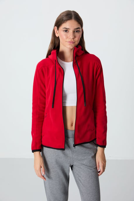 Damen Fleece Kapuzen-Sweatshirt mit Reißverschluss - Image 3