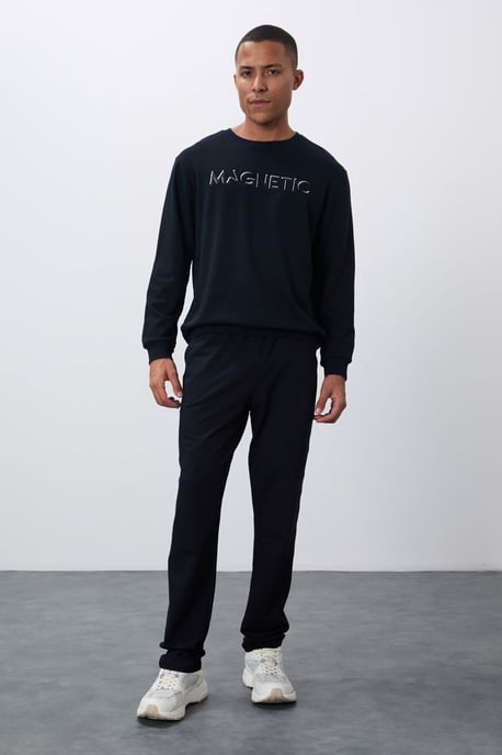 Herren Sweatshirt mit Rundhalsausschnitt und Print - Image 3