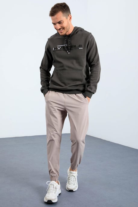 Herren Kapuzensweatshirt mit Druck und Tasche - Image 4