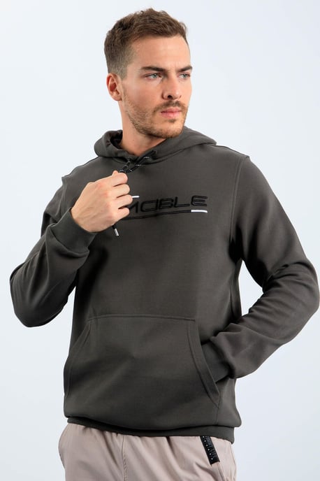 Herren Kapuzensweatshirt mit Druck und Tasche - Image 5