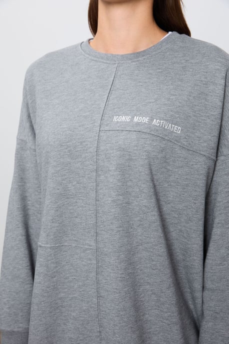 Übergroßer Rundhals-Sweatshirt - Image 2