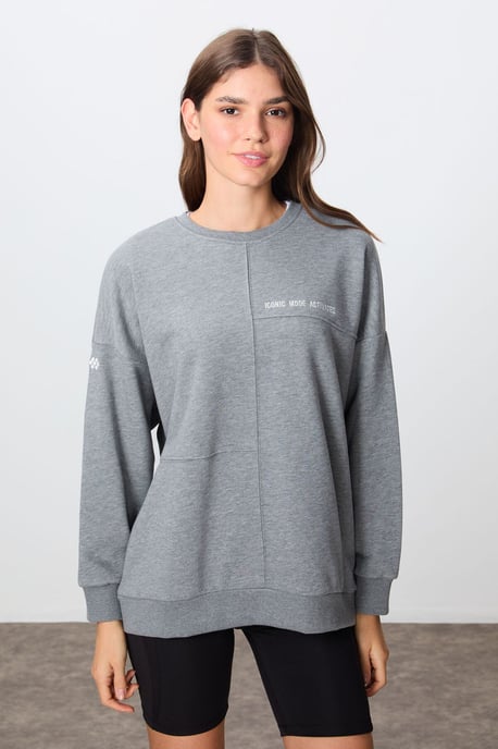 Übergroßer Rundhals-Sweatshirt - Image 3