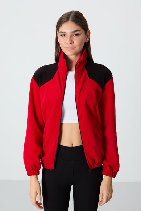 Übergroßer Farbblock-Half-Zip-Sweatshirt - Image 2