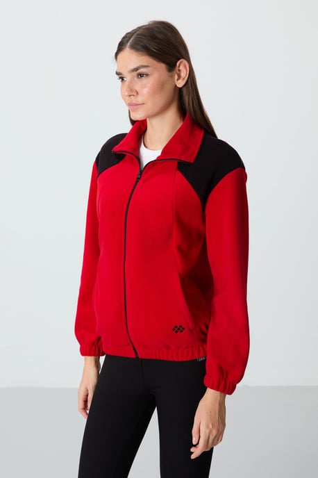Übergroßer Farbblock-Half-Zip-Sweatshirt - Image 3