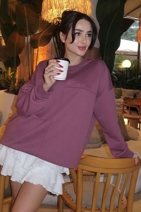 Übergroßer Rundhals-Sweatshirt - Image 3