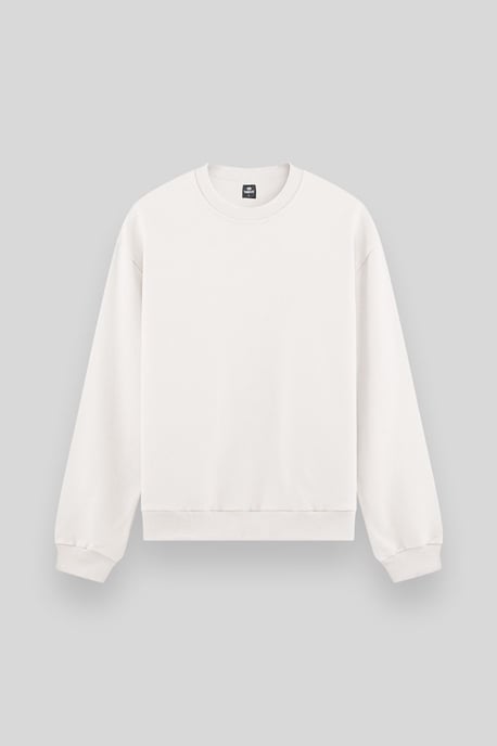 Herren Unifarben Rundhals-Sweatshirt - Image 1